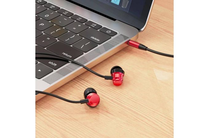 Наушники вакуумные проводные BOROFONE BM62 Prosperity (красный)