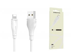 Кабель USB - Lightning BOROFONE BX18, 2,4A (белый) 2м