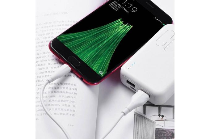 Кабель USB - MicroUSB BOROFONE BX18 1,6A (белый) 2м