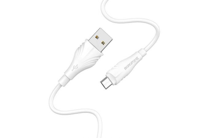 Кабель USB - MicroUSB BOROFONE BX18 1,6A (белый) 3м