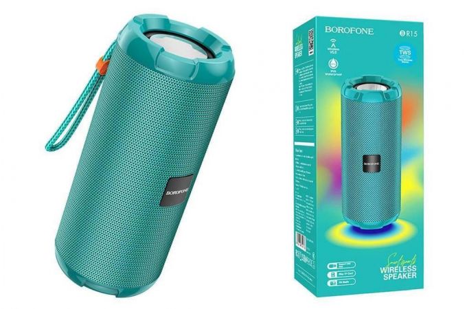 Портативная беспроводная колонка BOROFONE BR15 Smart sports BT speaker (зеленый)