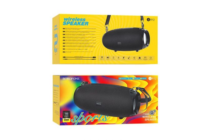 Портативная беспроводная колонка BOROFONE BR12 Amplio sports wireless speaker (черный)