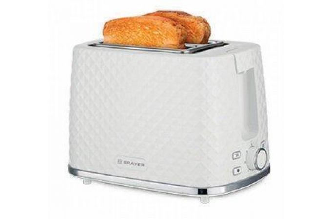 Тостер BRAYER 2101BR белый 930 Вт