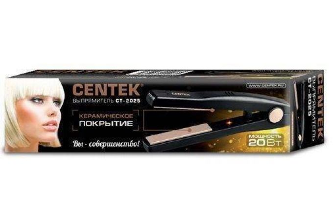 Выпрямитель для волос CENTEK CT-2025 20Вт, керамические пластины, компактный