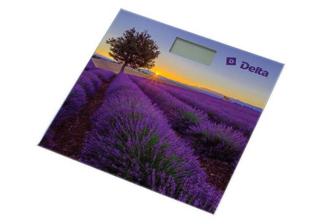 Весы напольные DELTA D-9302 Лавандовое поле макс. 180 кг, 28*28 см