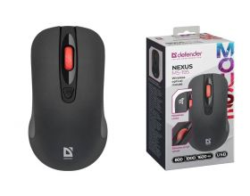 Мышь беспроводная Defender Nexus MS-195 черный 800/1200/1600 dpi / бесшумные кнопки