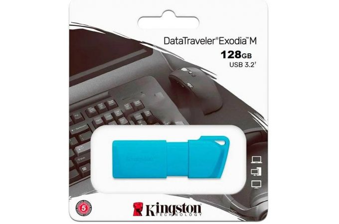 USB флеш накопитель_128 Gb Kingston DT Exodia M Aqua Blue KC-U2L128-7LB