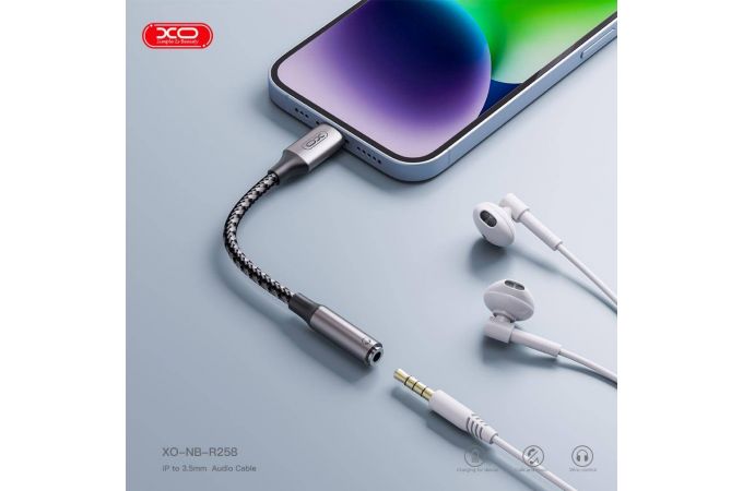 Адаптер для проводной гарнитуры iPhone c 3.5 мм на Lighting XO NB-R258C (no need bluetooth) Tranish