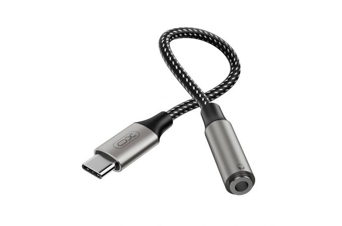 Адаптер для проводной гарнитуры c 3.5 мм на Type-C XO NB-R257C  (workable for mostly samsung) Tranish