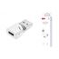 Переходник OTG XO NB256D Type-c Female to USB-A (with Lanyard) White