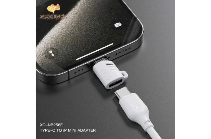 Переходник OTG XO NB256E Type-c Female to Apple (with Lanyard) White