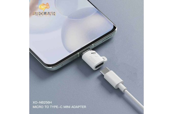 Переходник OTG XO NB256H Type-c Female to micro (with Lanyard) White