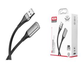 Кабель USB 2.0 удлинитель (штекер-гнездо) XO NB219 USB2.0 male to female data cable 3M Black