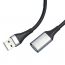 Кабель USB 2.0 удлинитель (штекер-гнездо) XO NB219 USB2.0 male to female data cable 3M Black