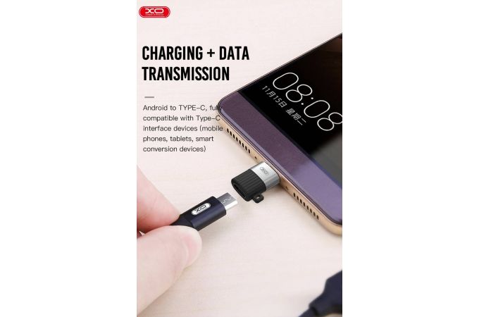 Переходник OTG XO NB149A Micro to Type-c Black
