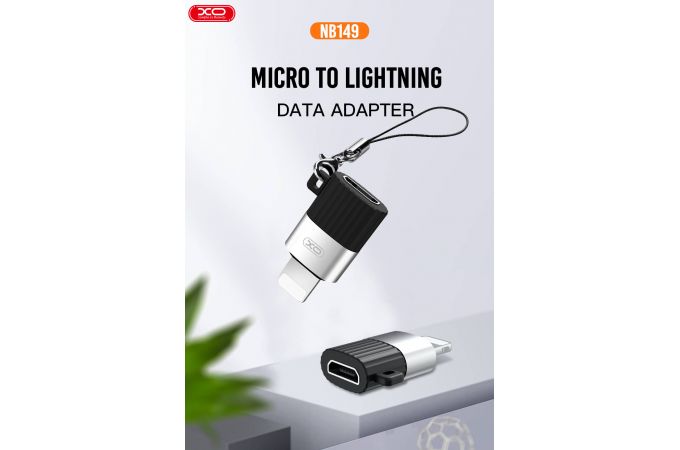 Переходник OTG XO NB149B Micro to Lighting Black