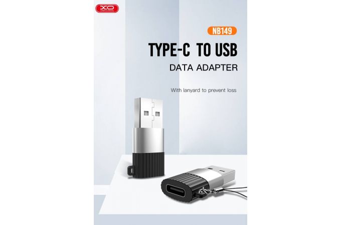 Переходник OTG XO NB149E Type-c to USB2.0 Black