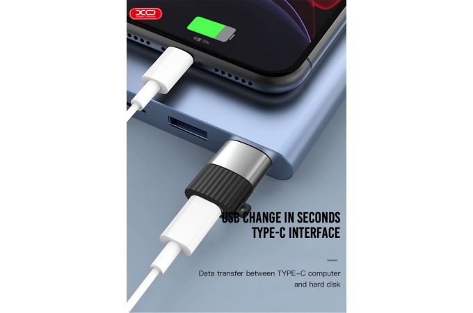 Переходник OTG XO NB149E Type-c to USB2.0 Black