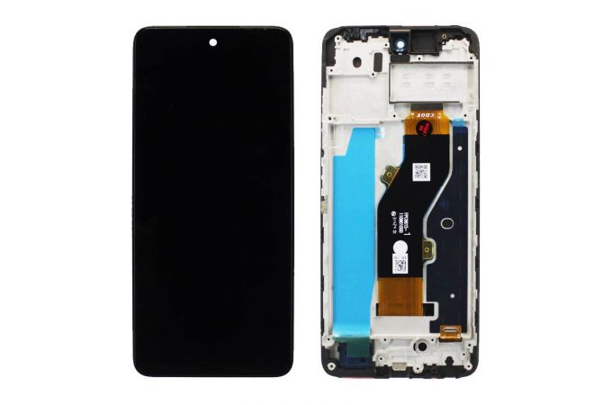 Дисплей для Tecno Spark 20 (KJ5) в сборе с тачскрином + рамка (черный) org