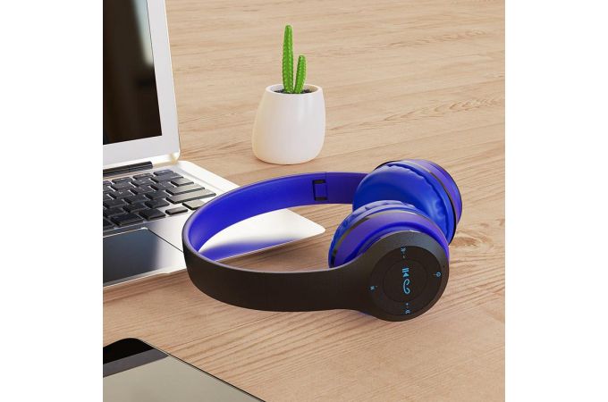 Наушники мониторные беспроводные BOROFONE BO4 Charming rhyme wireless headset Bluetooth (синий)