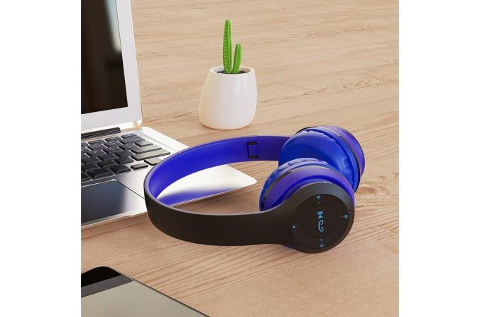 Наушники мониторные беспроводные BOROFONE BO4 Charming rhyme wireless headset Bluetooth (синий)