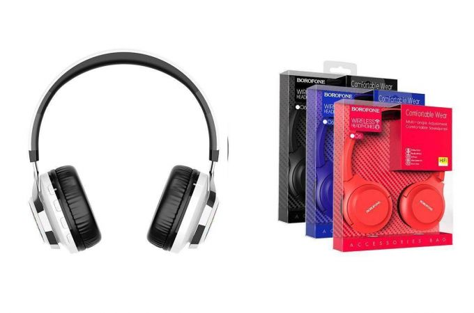 Наушники мониторные беспроводные BOROFONE BO8 Love Sound wireless headset Bluetooth (белый)