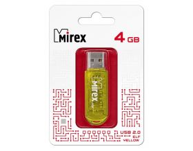 Флешка USB 2.0 Mirex ELF YELLOW 4GB (ecopack)