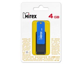 Флешка USB 2.0 Mirex CITY BLUE 4GB (ecopack)