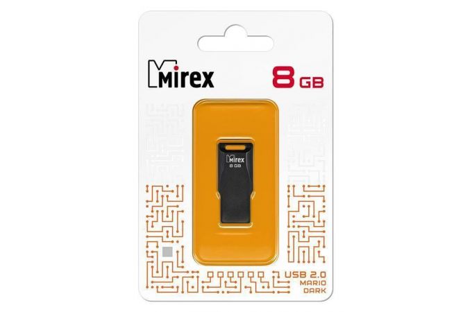 Флешка USB 2.0 Mirex MARIO DARK 8GB (ecopack)