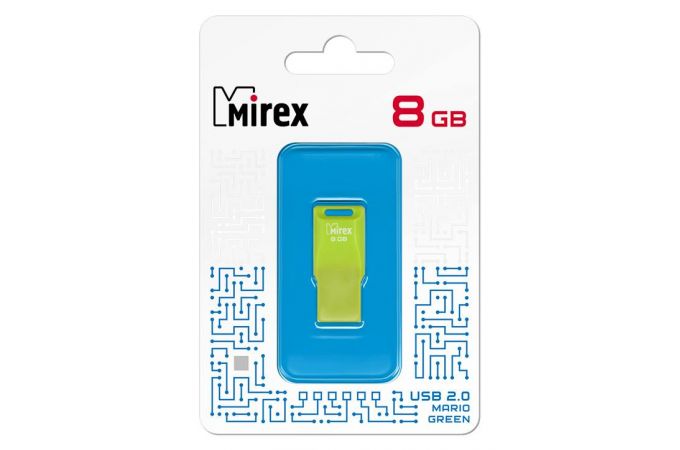 Флешка USB 2.0 Mirex MARIO GREEN 8GB (ecopack)