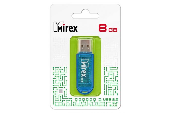 Флешка USB 2.0 Mirex ELF BLUE 8GB (ecopack)