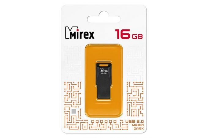 Флешка USB 2.0 Mirex MARIO DARK 16GB (ecopack)