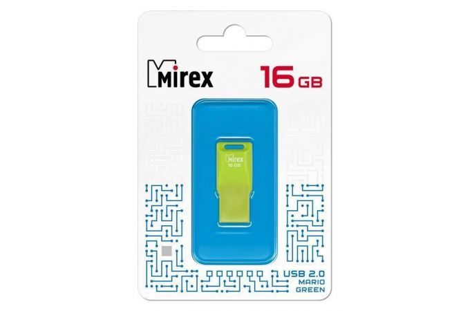 Флешка USB 2.0 Mirex MARIO GREEN 16GB (ecopack)