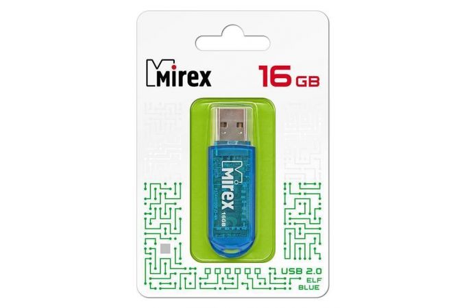 Флешка USB 2.0 Mirex ELF BLUE 16GB (ecopack)