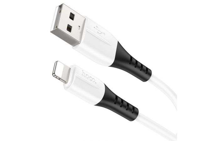 Кабель USB - Lightning HOCO X82, 2,4A (белый) 1м (силиконовый)