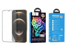 Защитное стекло дисплея iPhone 12/12 Pro (6.1) HOCO G5 Full Screen HD tempered glass (черный)