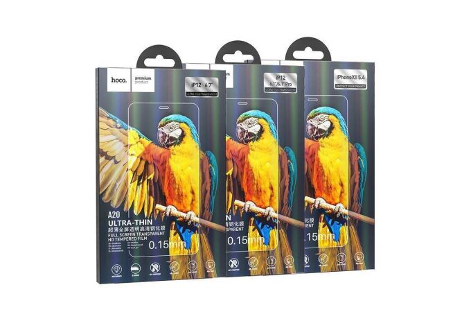 Защитное стекло дисплея iPhone 12/12 Pro (6.1)  HOCO A20 Ultra-Thin HD tempered glass прозрачное