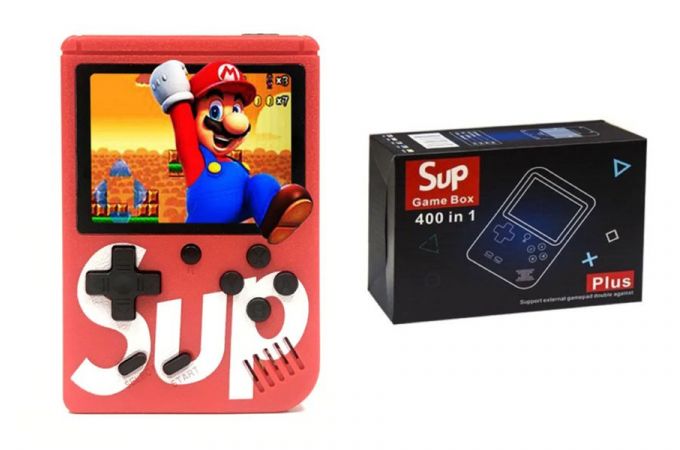 Портативная игровая приставка SUP GAME BOX 400 встроенных игр дисплей 2.4 (красный)