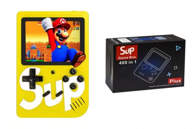 Портативная игровая приставка SUP GAME BOX 400 встроенных игр дисплей 2.4 (желтый)