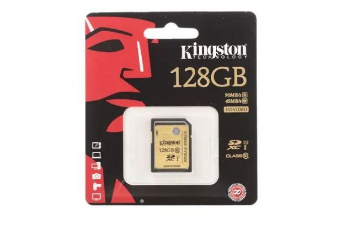 Карта памяти SDXC_128 Gb Kingston class 10 100Mb/s Canvas Select Plus / SDS2/128GB