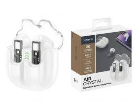 Bluetooth наушники Deppa (44162) Air Crystal, белые TWS, BT 5.3