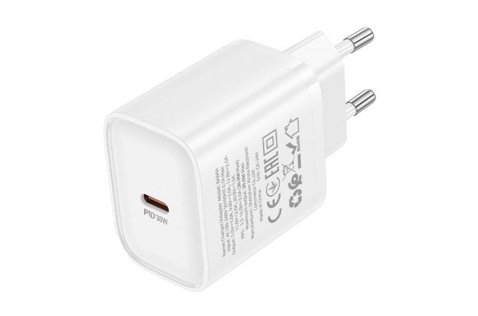 Сетевое зарядное устройство USB-C BOROFONE BA84A Flare star PD 30W (черный)
