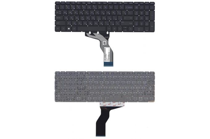 Клавиатура для ноутбука HP Pavilion 15-ab черная с белой подсветкой
