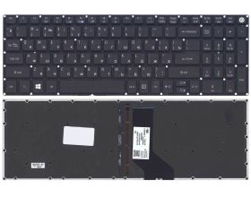 Клавиатура для ноутбука Acer Aspire E5-573 черная с подсветкой