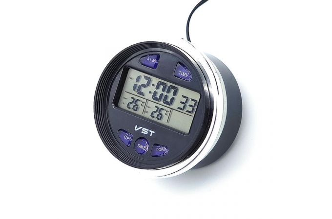Часы автомобильные электронные VST-7042V  (будильник, температура)