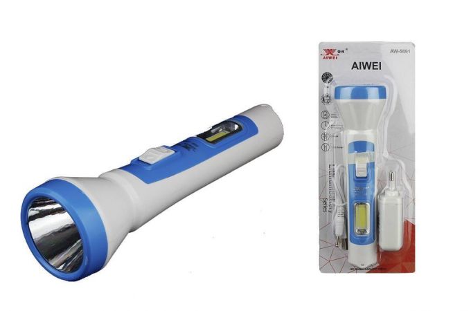 Фонарик AIWEI AW-5691 (1+1л) аккум.