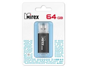 Флешка USB 2.0 Mirex UNIT BLACK 64GB (ecopack)