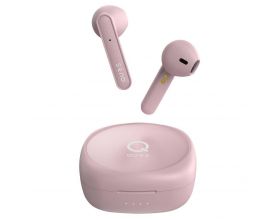 Наушники вакуумные беспроводные QUB QTWS7 TWS Bluetooth (розовый)
