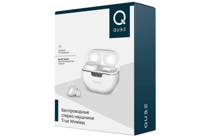 Наушники вакуумные беспроводные QUB QTWS8 TWS Bluetooth (белый)