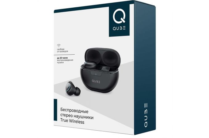 Наушники вакуумные беспроводные QUB QTWS8 TWS Bluetooth (черный)